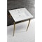 Fauceture KVPB25227W8BB 25-Inch Console Sink with Brass Legs (8-Inch, 3 Hole), White/Brushed Brass KVPB25227W8BB - alternate 6